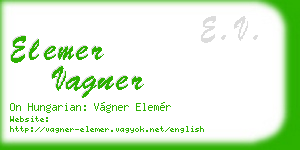 elemer vagner business card