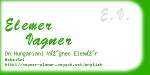 elemer vagner business card